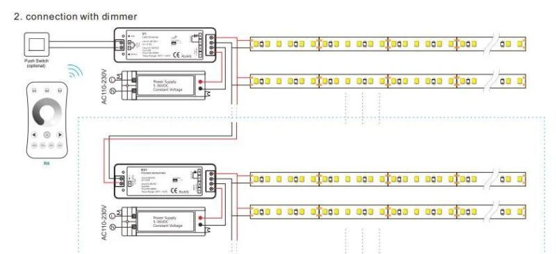 SMD 2835 LED Strip 120LEDs DC 12V/24V 3000K 2oz Copper