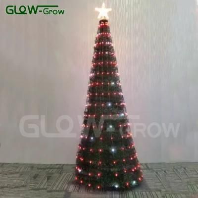 Christmas Xmas Home Decoration Prelit LED Christmas Tree with Lights 234 RGB Color Changing LEDs &amp; Star Topper