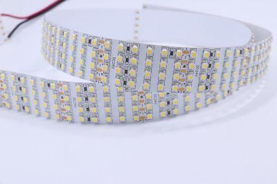 120 Degree Beam Angle Outdoor LED Lighting Strip Light Warm White with 360LEDs Three Row Waterproof LED Strip