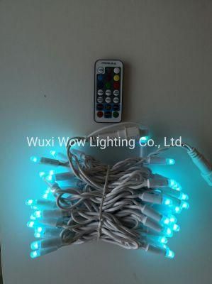 10m 100L RGB Color Changing with Remote Control Rubber Wire LED String Light Rubber Christmas Lights