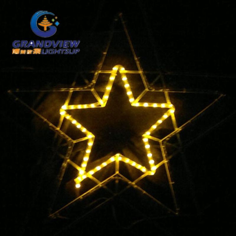 X-Large 123cm Width LED Red Green Yellow Flashing Star Lights