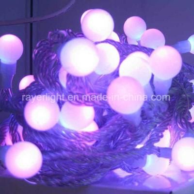 RGB Ball LED String Lights for Christmas Decoration with Synchro Flashing Effect