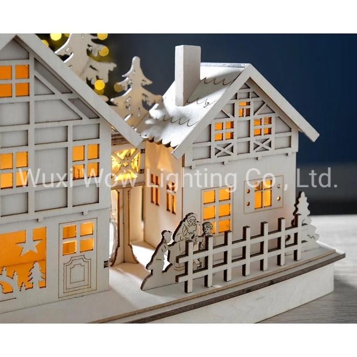 Village Scene Christmas Decoration 37.5 Cm - Neutral