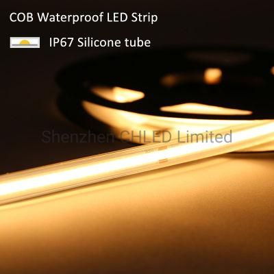 Waterproof IP67 High Density 512 LEDs COB Lights DOT Free COB LED Light Strip for 12V 24V Linear Light Commercial Decoration Lighting