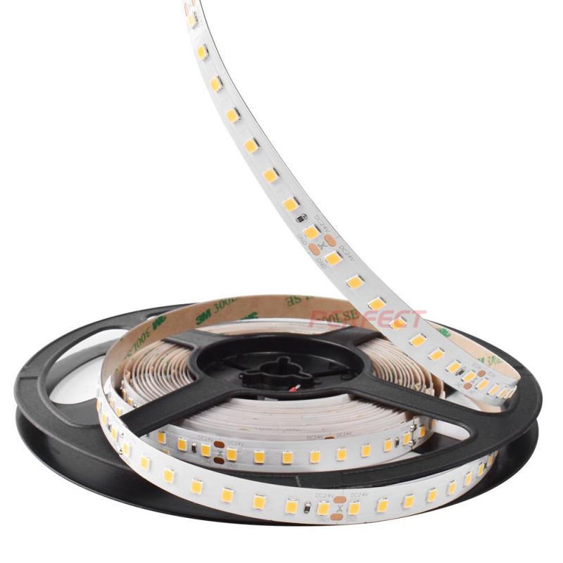 High Efficiency 3oz LED Strip SMD 2835 128LEDs/M 160lm/M Voltage DC24V Warm White Cool White