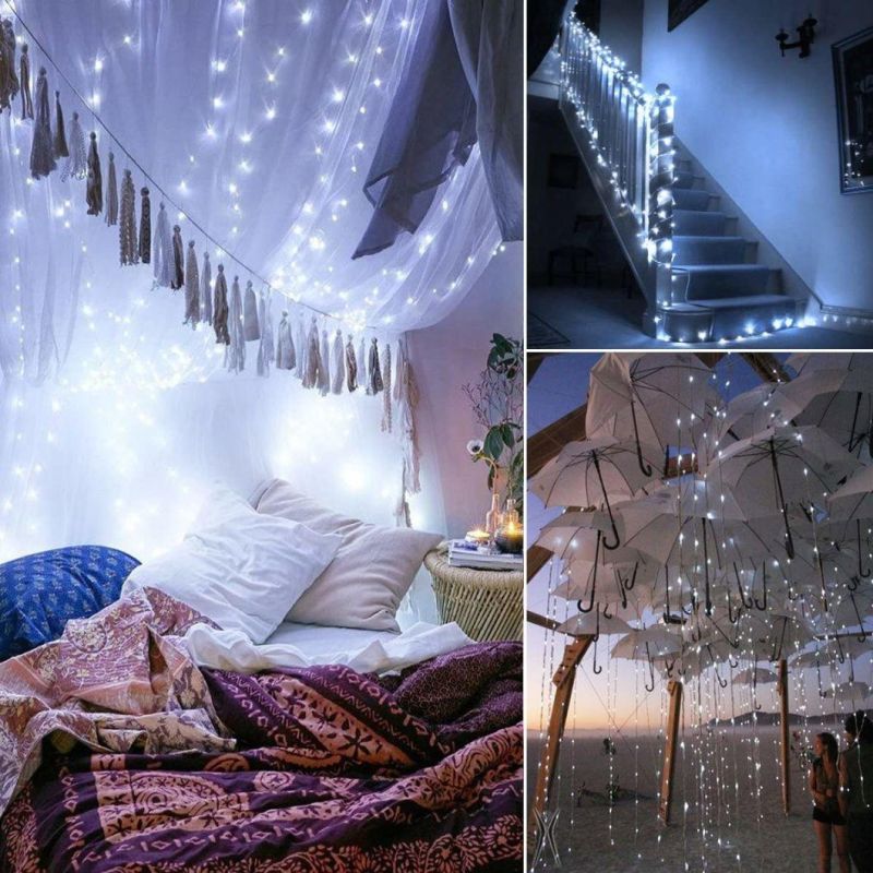 Solar LED Light Outdoor Garden Decoration DIY Christmas Easy to Install Holiday Bedroom Party Garlands 5/10/20m Flashing Lamps