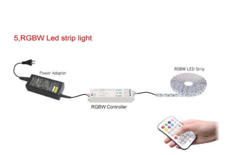 IP20 RGBW 4 in 1 Chips SMD Flexible LED Strip