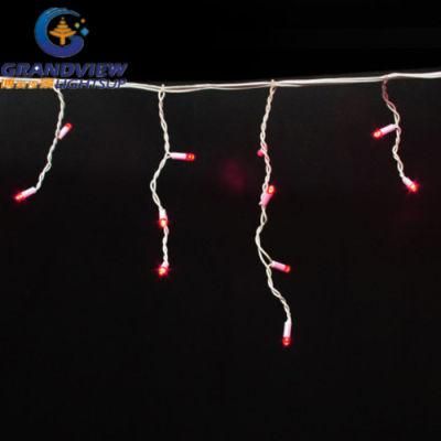 144 LED Red Color 16 Drops Icicle Curtain (L3mxH20/40/60cm)