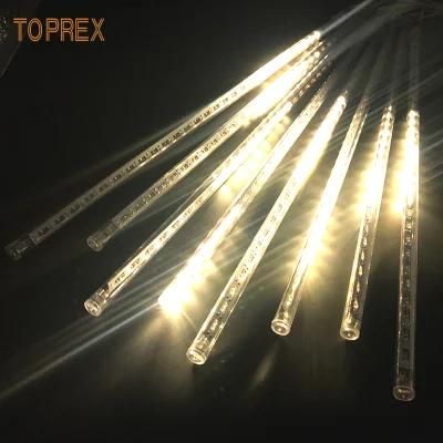 50cm 8 Tubes Rain Lights Christmas Decoration Outdoor Drop Tube Mini LED Meteor Shower Lights