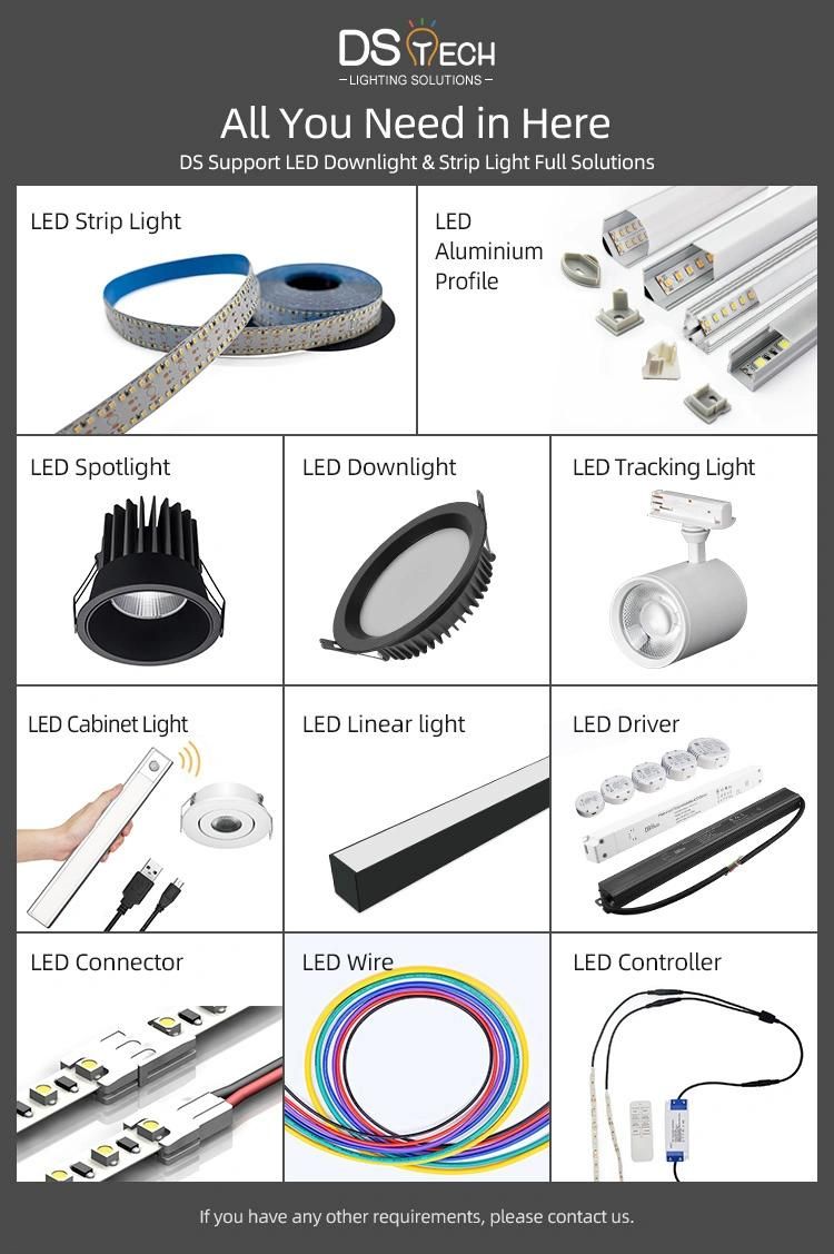 15.62mm Cut 9W 10W 12W DOT Free in Aluminum Profile COB LED Strip Light