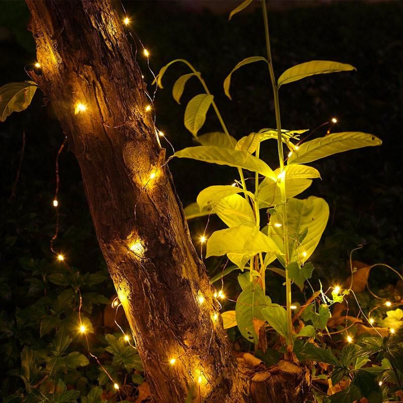 Outdoor Waterproof 10m String 100 LED Double Modes Christmas Halloween Solar Garden LED String Lights for Holiday Decoration