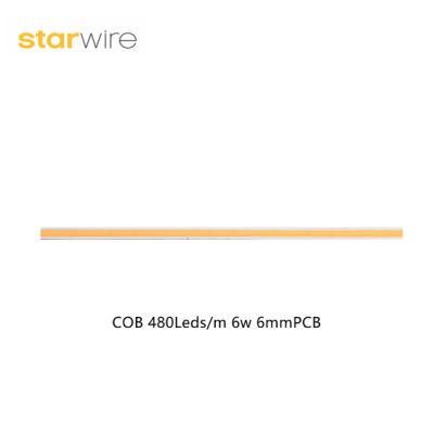 Ra90 Mini COB LED Strips 6mm 480LEDs/M 3 Years Warranty