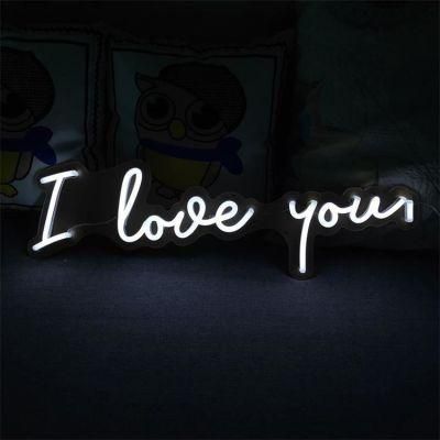 Drop Shipping Custom Acrylic Neon Signs LED Signage Small I Love You Neon Light Sign