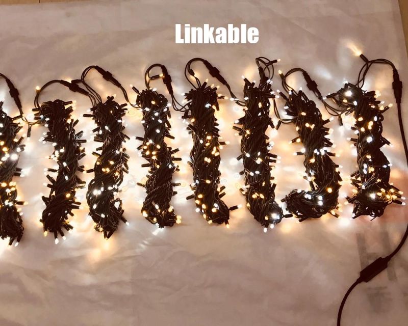 Durable White Rubber Cable IP68 LED String Light with White Black Green Cable