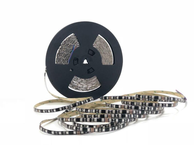 SMD5050 RGB LED Flexible Strip Light with Black PCB