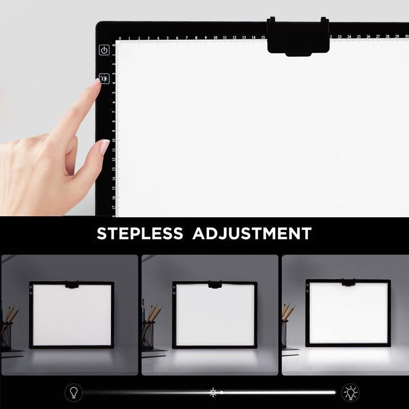 New Product Integrated Bracket Design A3 Battery Type LED Tracing Tablet Tracing Light Pad USB LED Light Pad with Stand