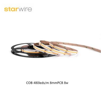 DC 24V COB LED Strips Ra90 480LEDs/M 10W