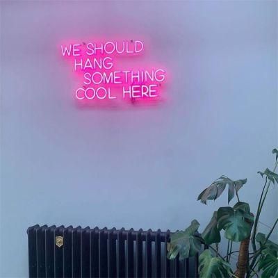 Flexible Acrylic We Should Hang Something Cool Here LED Custom Neon Sign Signage for Bar Wedding Decoration Neon Sign