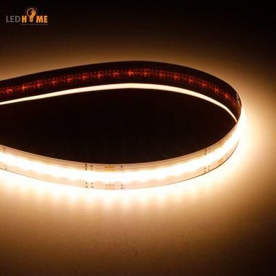 Wholesales Price 12V 24V COB LED Strip RGB 840 Chip 10mm COB Strip Light COB RGB LED Strip Tape Light