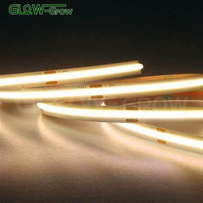 24V/12V IP20 10mm Pfc Board Dual Color COB CCT LED Strip Light for Room House Restaurant Decoration