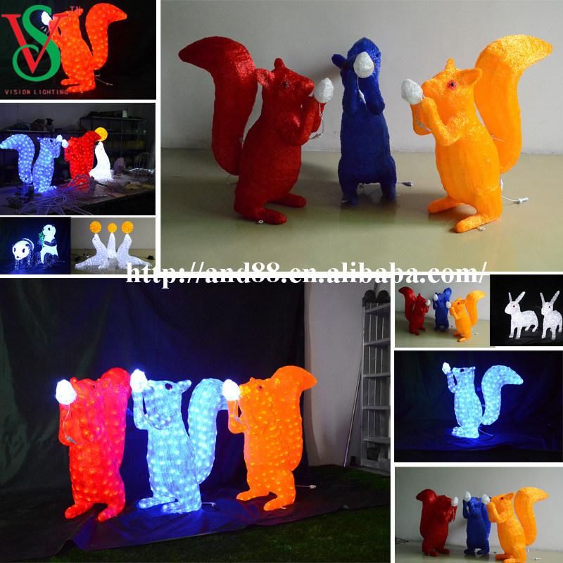 LED Outdoor Christmas Decoration Lights (acrylic squirrel)