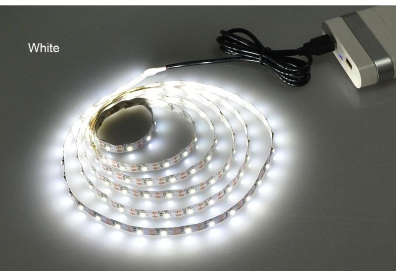 DC 5V USB 2835 LED RGB Strip Lamp RGB Book Light Bulb TV Background Decor Lighting Ribbon Desk Decor LED Lamp Tape 1m 2m 3m 4m 5m