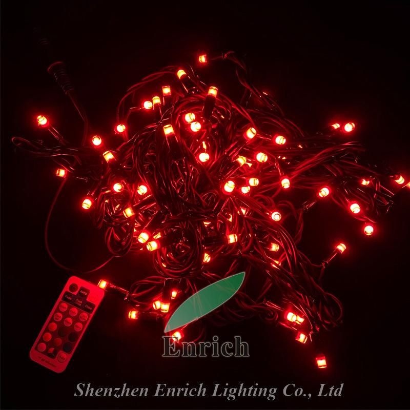 Sync RGB Colorful Linkable LED String Light with Rubber Cable for Outdoor Decoration