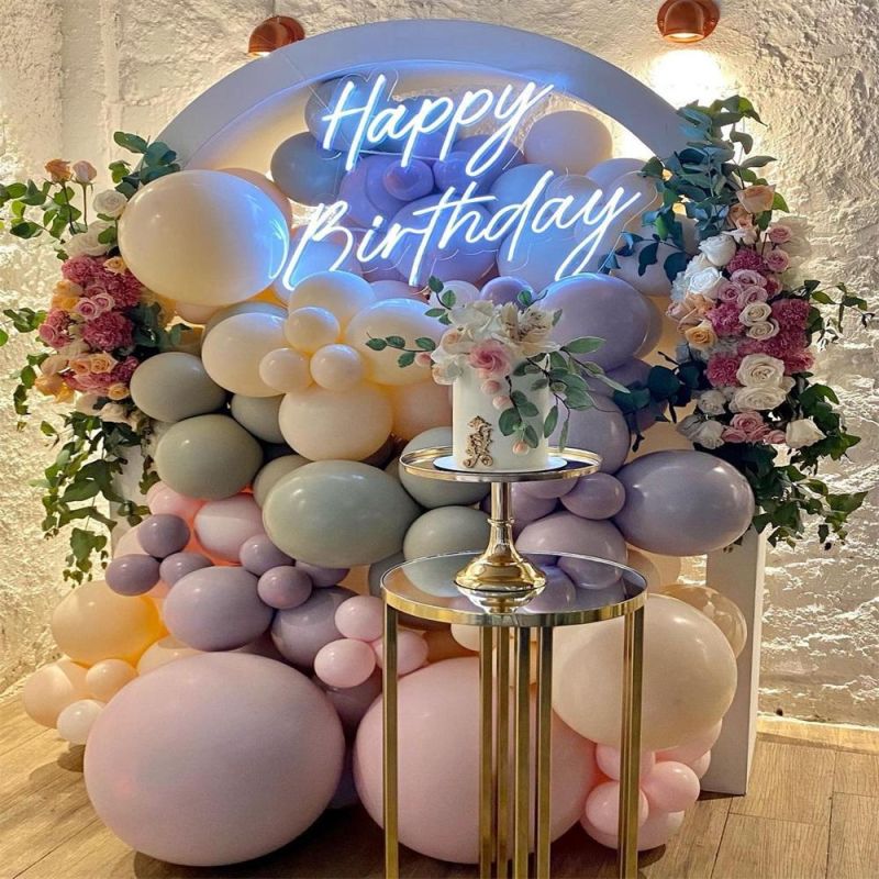 Most Popular Happy Birthday Custom Neon Lights Wall-Mounted Custom RGB Color Neon Signage