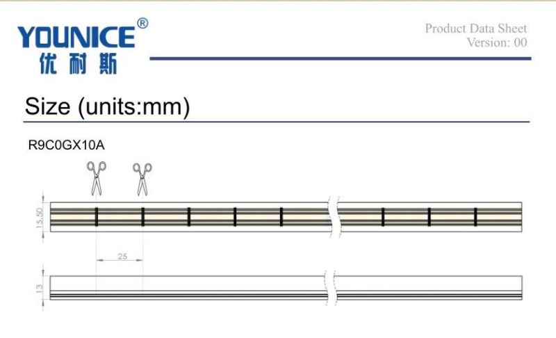 25/50mm Cut Unit Top Bend Positive Lighting 16*13mm 270 Degree LED Silicon Neon Strip