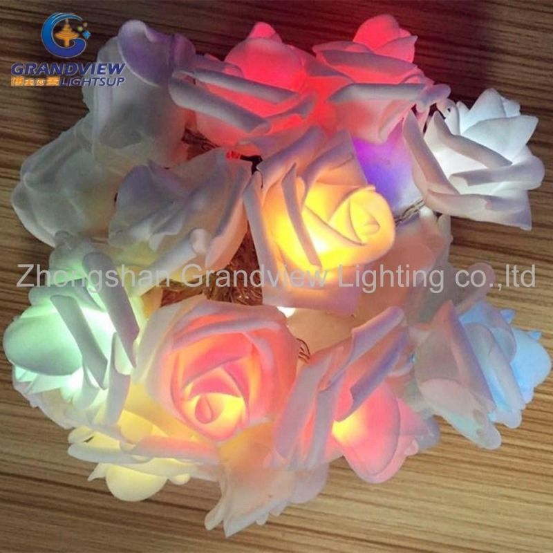 3meter 20 LED Rose Flower RGB LED Fairy String Lights Wedding Party Christmas Decoration