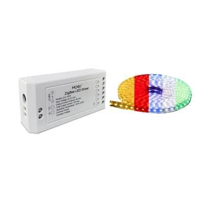 LED Strip Light RGB+C+W+Dimmer Controller Driver 2700-6500K 15A Tuya Smart Home Automation Alexa Acho Zigbee Gateway Hub Needed