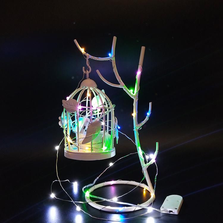 LED Fairy Lights, 10 Silver Wire Micro LED String Lights with Battery Waterproof Firefly Light