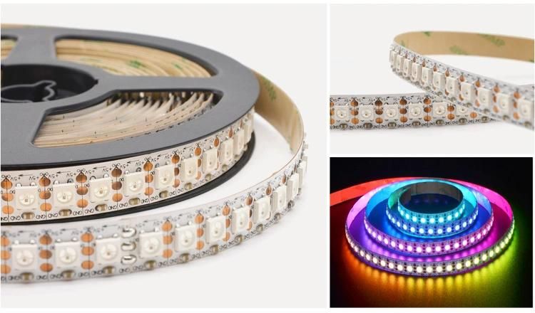 Two Years Warranty CE RoHS Certificate Waterproof Ws2812b Addressable DC5V Flexible 2812b Digital 144pixel LED Strip