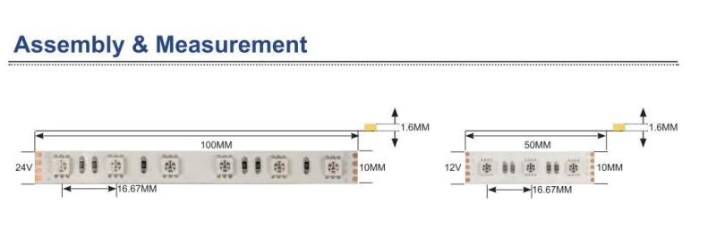 Hot Selling SMD5050 60/120LED LED Strip DC12 Non-Waterproof Strip with CE Certificate