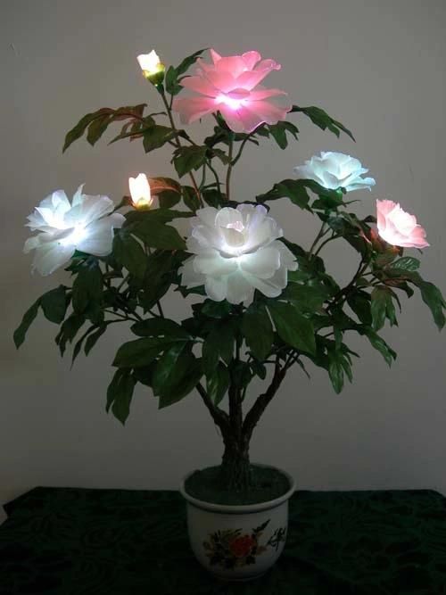 Home Decor Simulation in Vase LED Flower Light