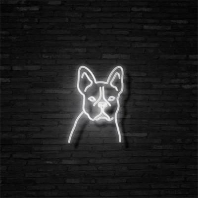 Wall Hanging LED Neon Sign Custom Flexible Frenchie Neon Light Sign Lamp Plastic Neo Lit Sign for Bar and Shop