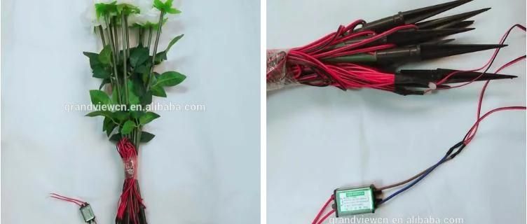 New Product LED Fancy White Rose Flower Lights, Artificial Flowers for Wedding Decoration Stand From China Supper