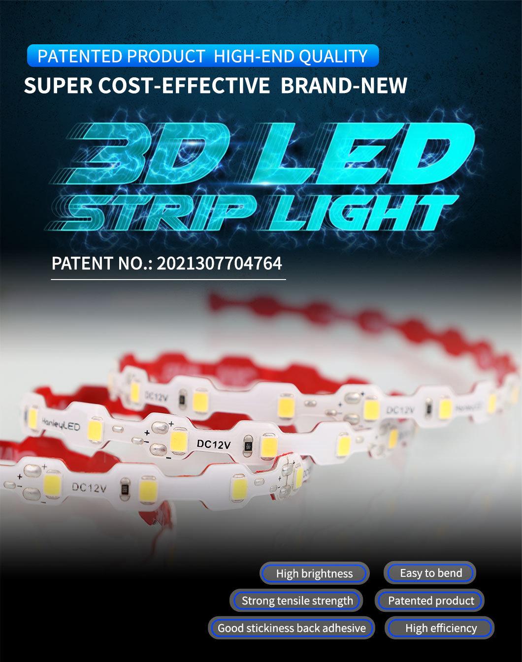 S Shape 2835 LED Strip 60LEDs/M Easier Bendable Installed