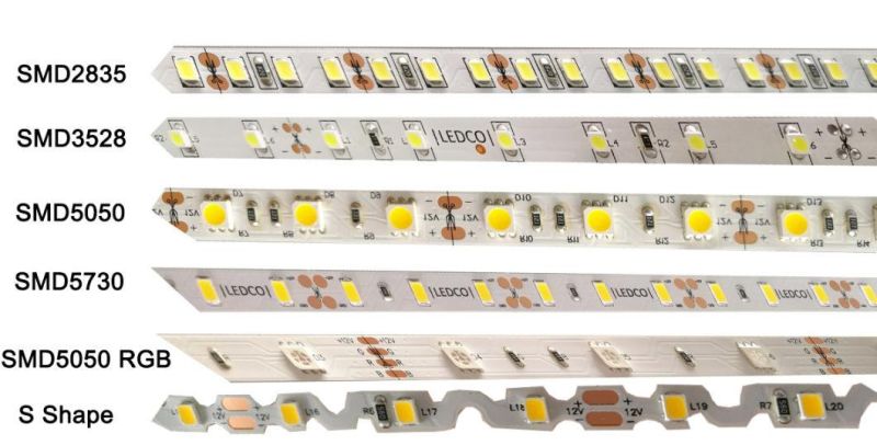 Luces LED Indoor / Outdoor Light 12V PCB 2835 Flexible LED Strip Light