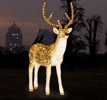 Acrylic Outdoor Christmas Decoration Handmade Crystal LED Reindeer