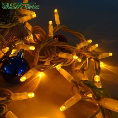 50LED 5m Xmas Rubber Wire LED String Light with Flash Bulb 4+1 for Stage Decoration