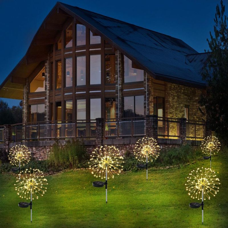 LED Solar Fireworks Lights Outdoor Lighting String Christmas Lights for Landscape Garden