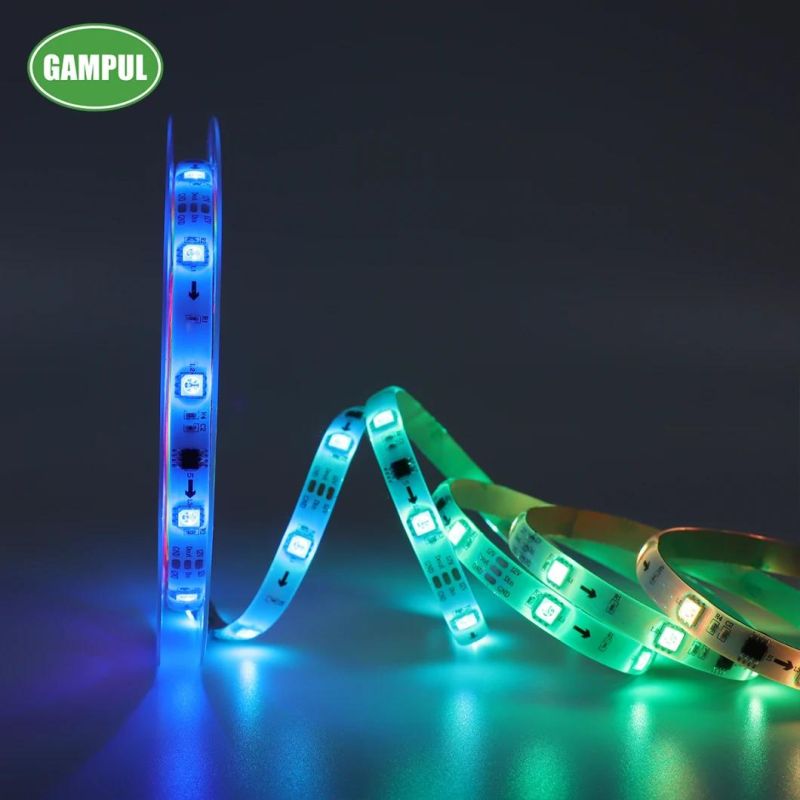 UL CE 18W Flexible Smart RGB Tape Lighting W/ Chasing