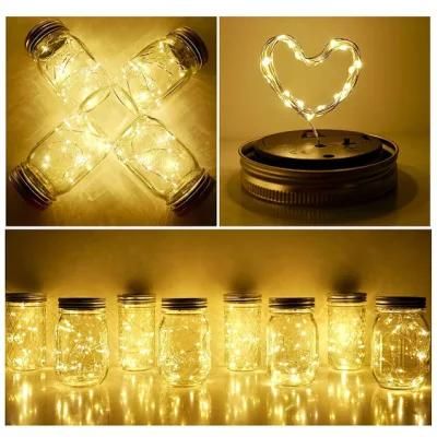 IP65 Waterproof Hanging Glass Solar Mason Jar Fairy Lights for Decor Home