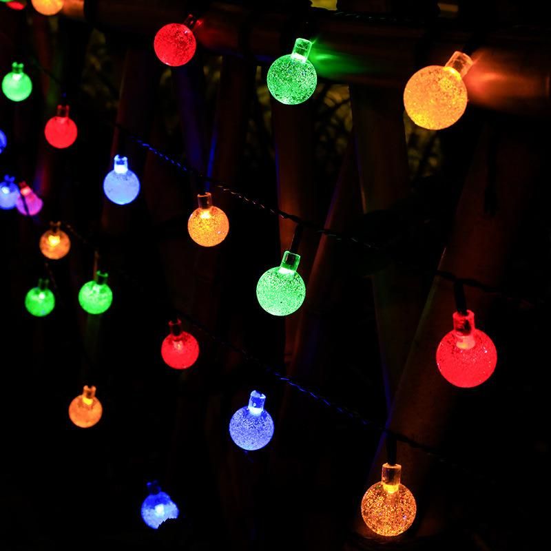 20/50LEDs Crystal Ball Solar LED Outdoor Garden Christmas Decoration Waterproof String Light