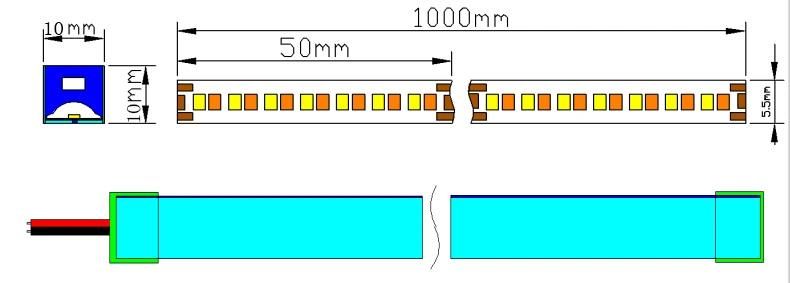 High Brightness Neon Strip 336LEDs Dual Color CCT Dimable LED Strip DC24 Neon Strip Light