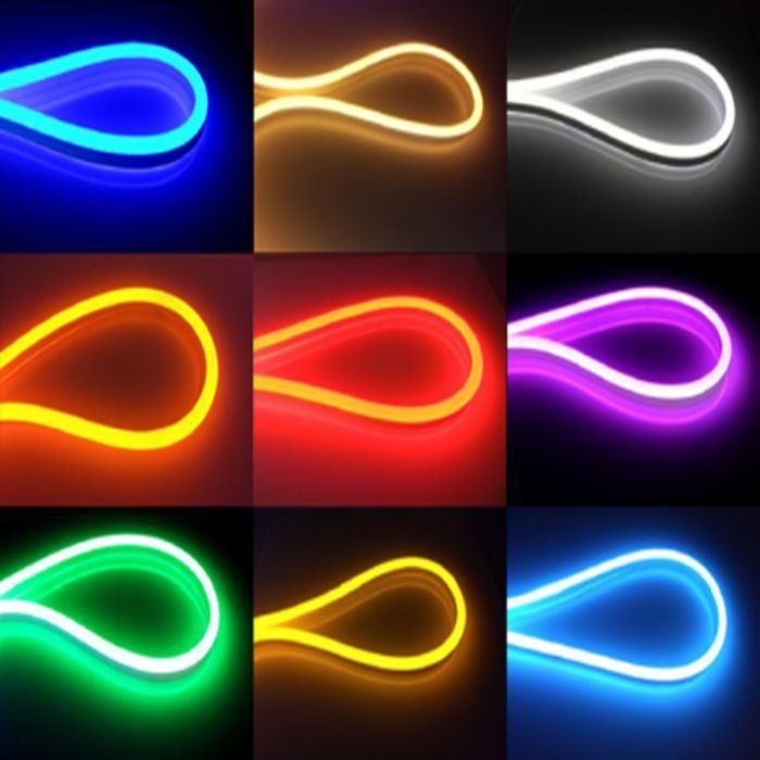 Anti-UV LED Neon Strip Flex Neon Sign SMD2835 12V 24V Slim Silicone IP67 Waterproof Flexible Strip Light