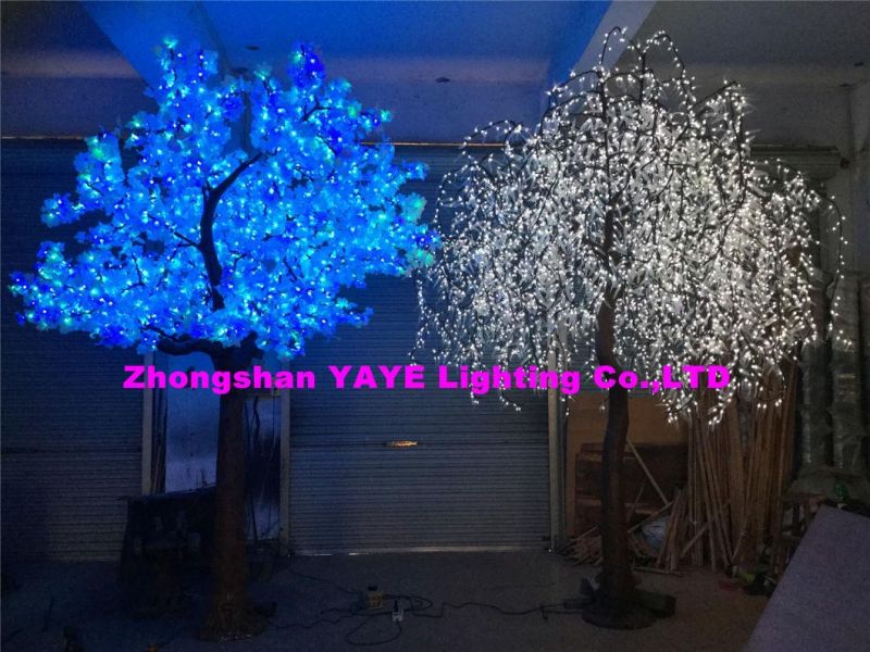 Yaye 18 Hot Sell 4608LEDs 2.5m Diameter 3m Height LED Lighted RGB Willow Tree with CE/RoHS