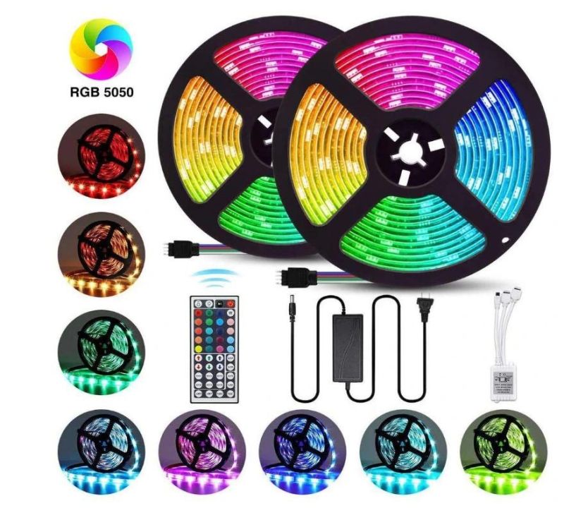 Amazon Hot Sale 5050USB Lamp with RF Remote Control TV TV RGB Colorful Background LED Strip