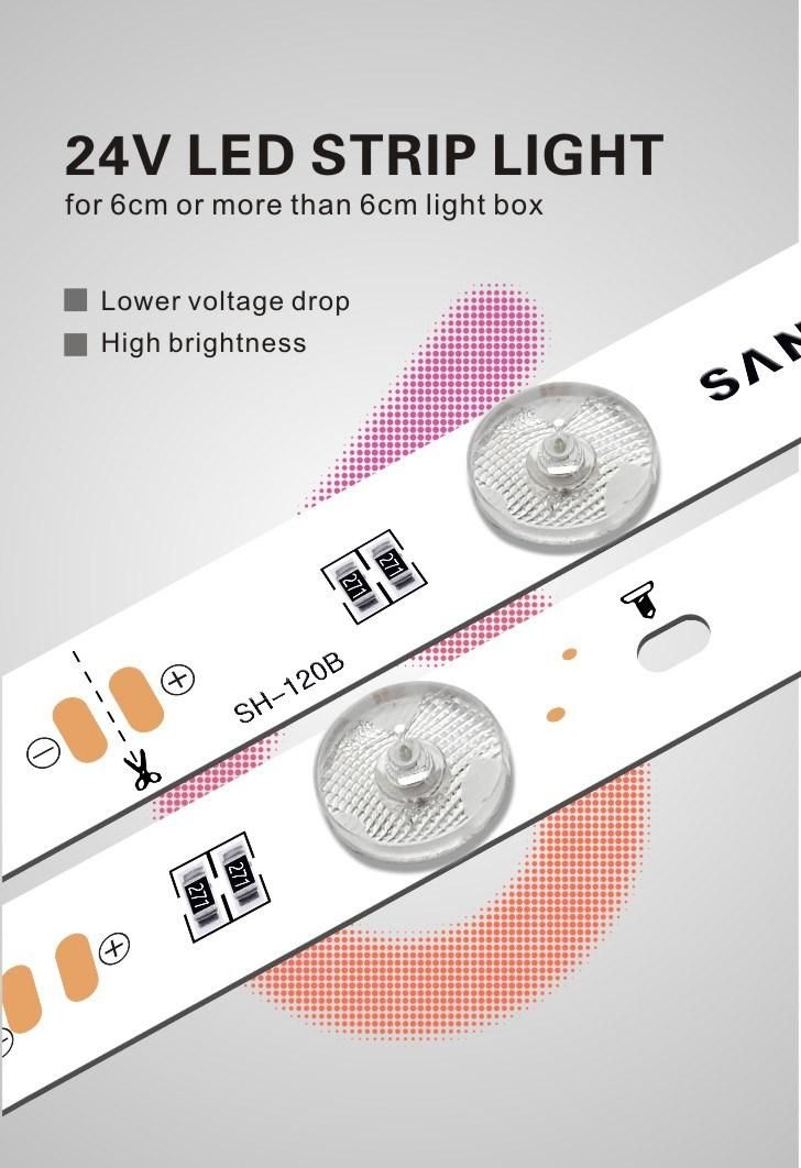 DC24V 2835 12LEDs/M 170degree 1LED Cut Backlit Flexible Soft Dual Color White Lens LED Bar Strip with Lens